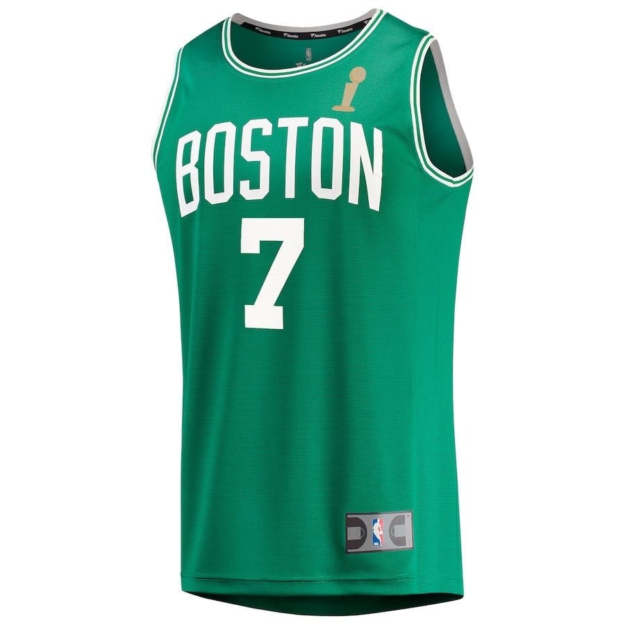 Jaylen Brown 7 Boston Celtics 2024 Finals Champions Jersey Kelly Green Icon Edition
