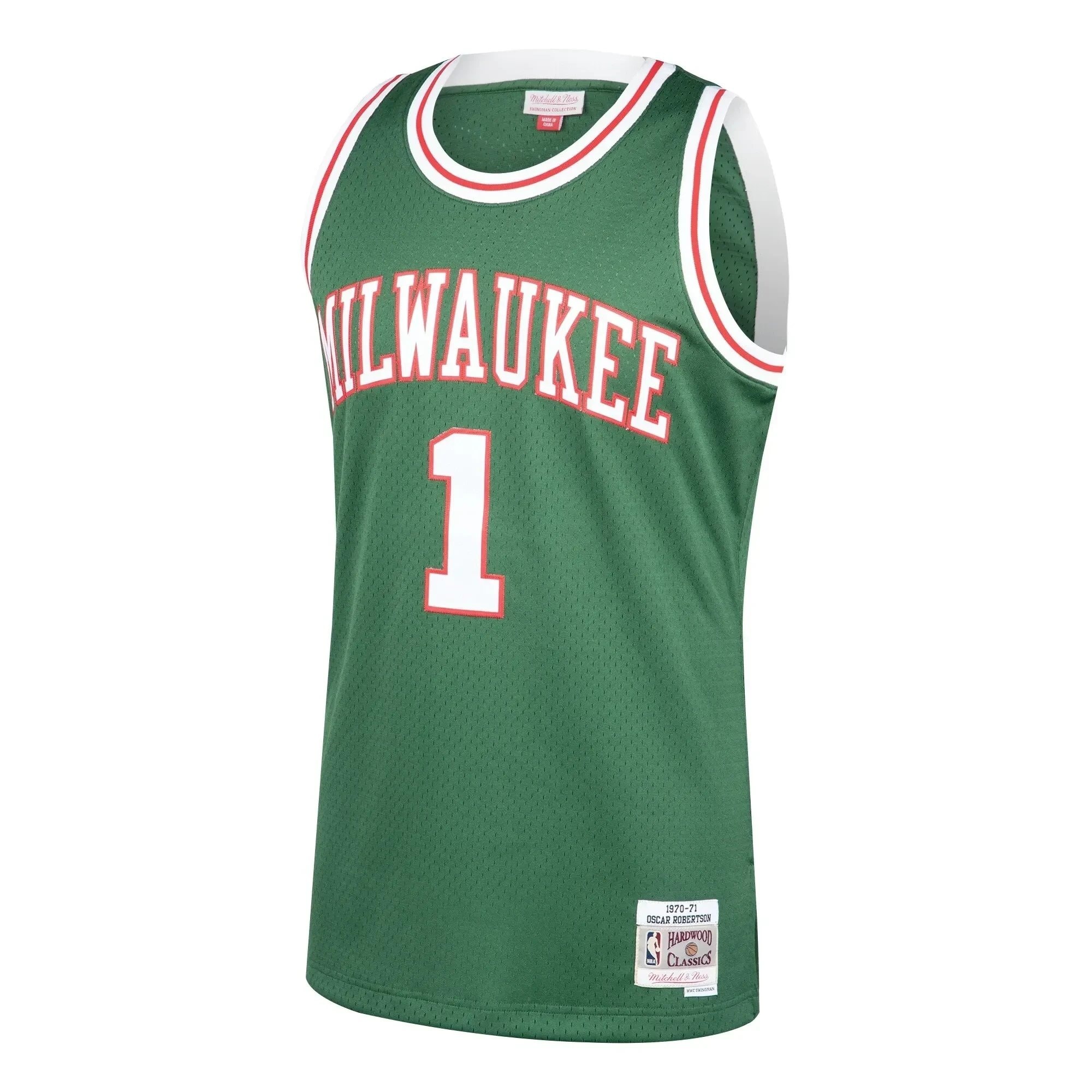 Oscar Robertson Milwaukee Bucks Mitchell Ness 1970-71 Hardwood Classics Swingman Jersey - Green