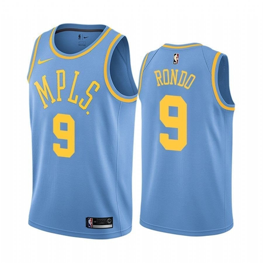 Men's Los Angeles Lakers Rajon Rondo 9 Blue Classic Jersey