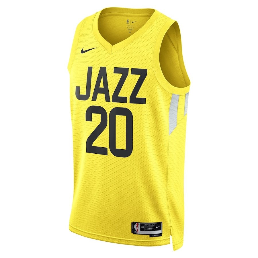 John Collins 20 Utah Jazz Unisex Swingman Jersey Icon Edition Gold
