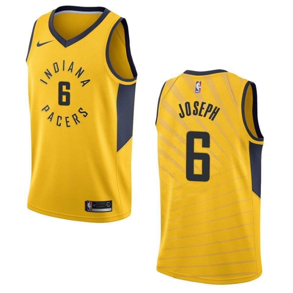 Men's Indiana Pacers Cory Joseph 6 Statement Swingman Jersey Gold - 100% Polyester