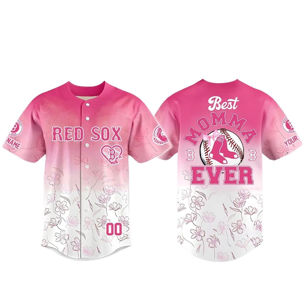 Custom Name and Number Baseball Team Happy Mother’s Day 2026 Pink Baseball Jersey