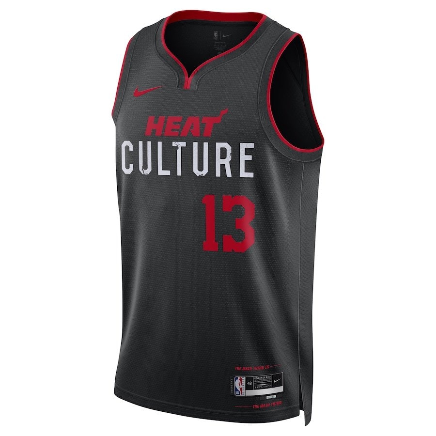 Bam Adebayo 13 Miami Heat 2023/24 City Edition Swingman Jersey Unisex Black