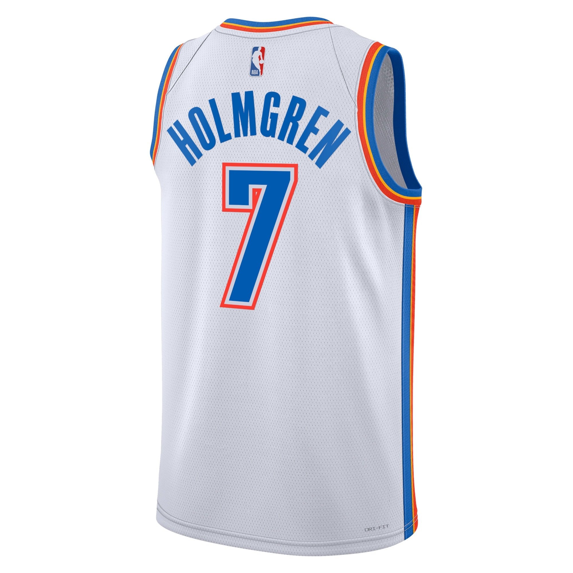 Oklahoma City Thunder Association Edition Swingman Jersey White Chet Holmgren Unisex