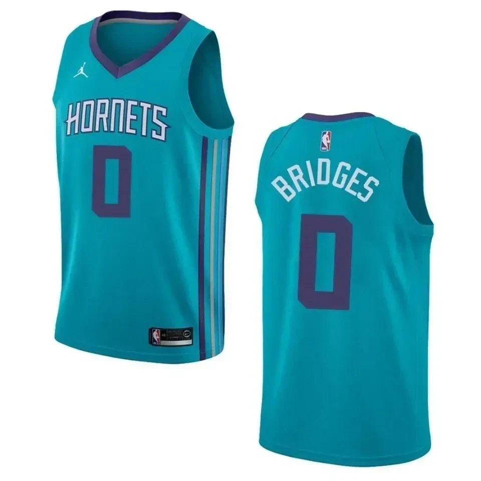 Men's Charlotte Hornets Miles Bridges Icon Swingman Jersey Teal Multi Color