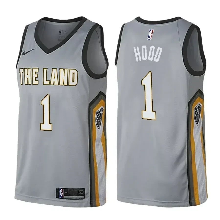 Basketball Team Male Rodney Hood 1 City Edition Gray Jersey
