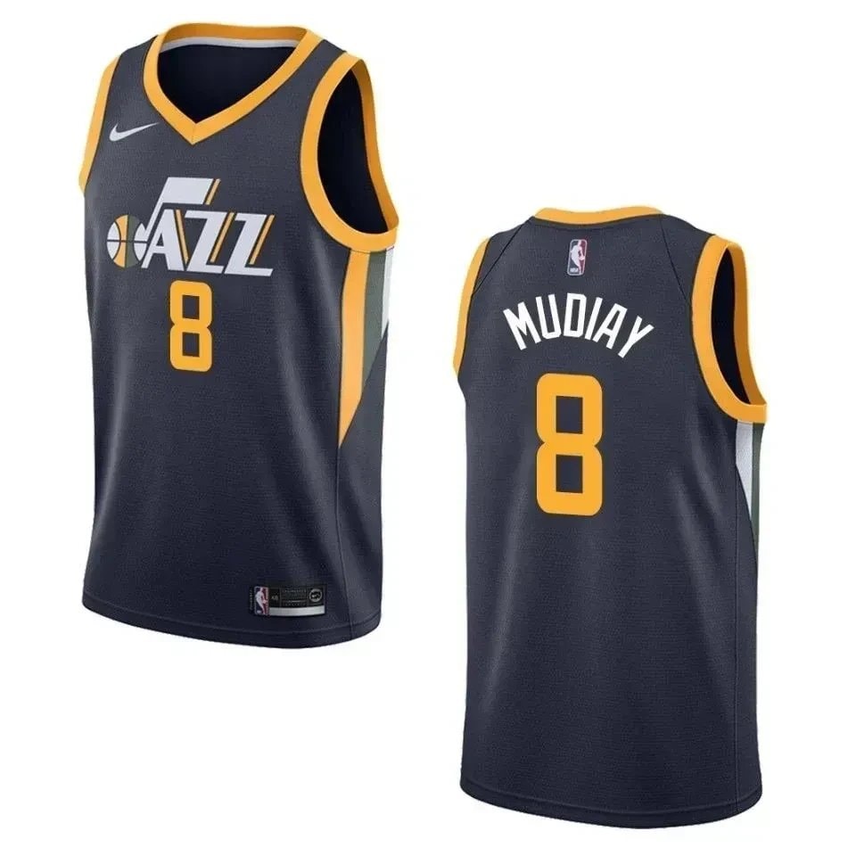 Men's Basketball Team 8 Emmanuel Mudiay Icon Swingman Jersey - Navy