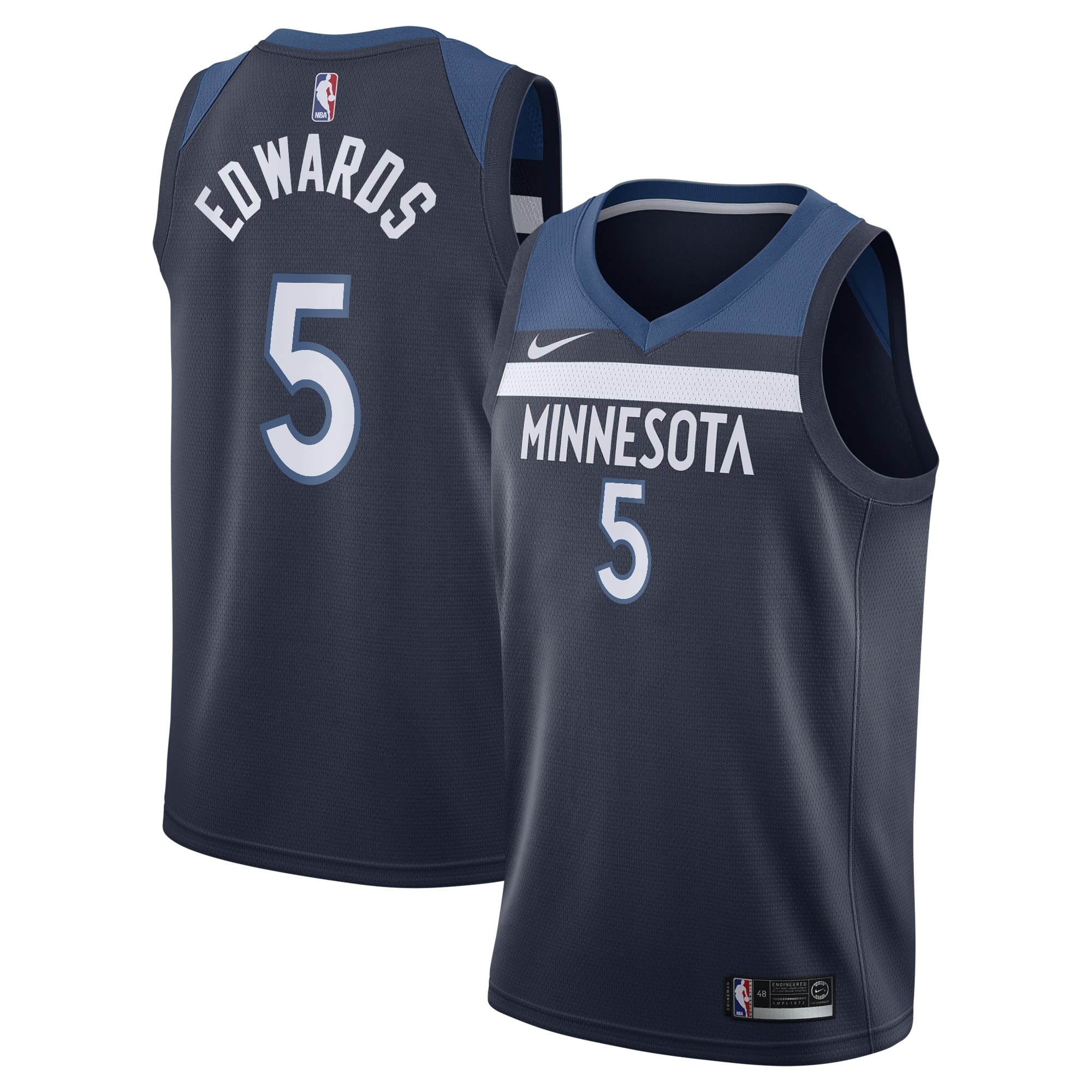 Minnesota Timberwolves Icon Edition Swingman Jersey Navy Anthony Edwards Youth