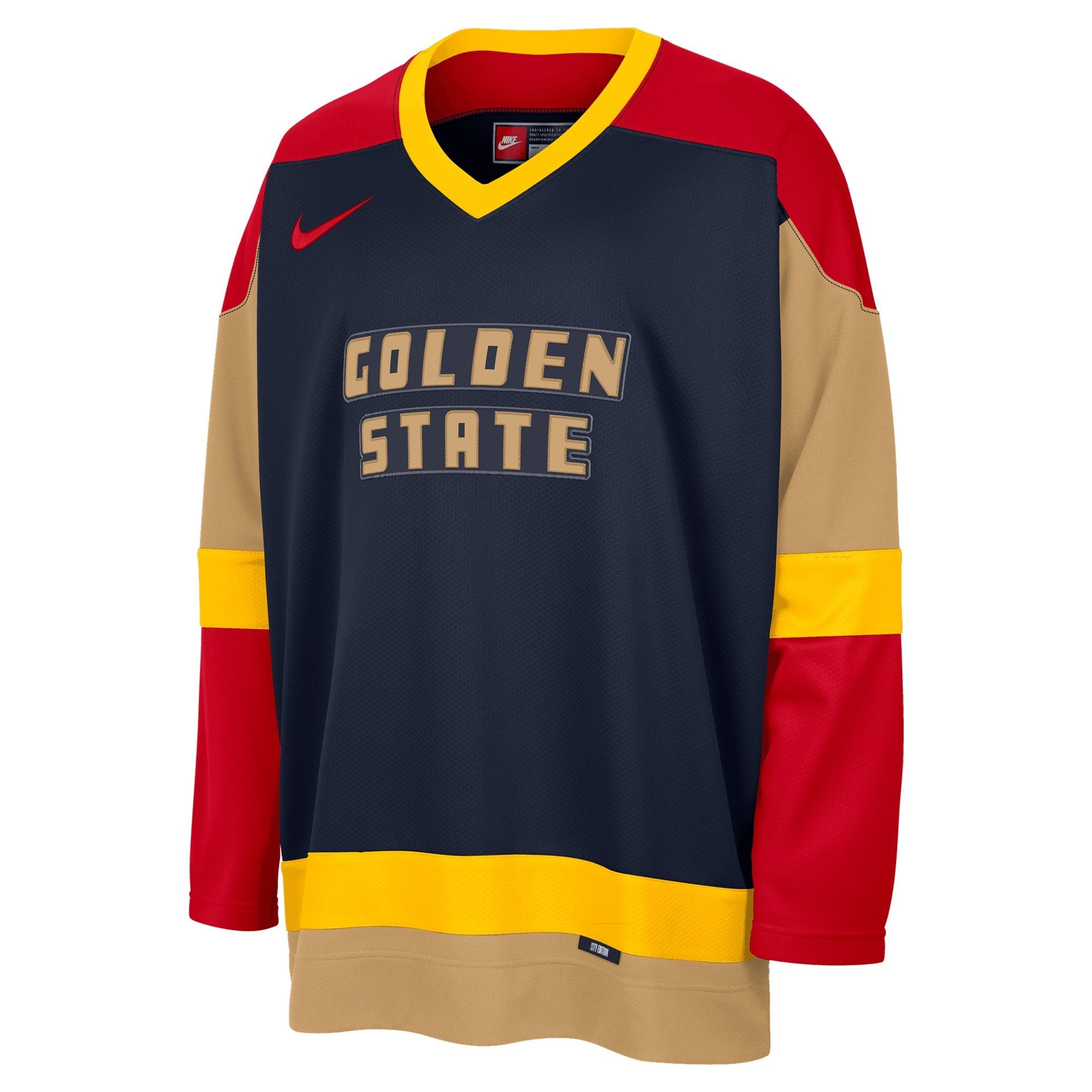 Golden State Warriors City Edition Hockey Jersey Mens Multicolor S-3XL