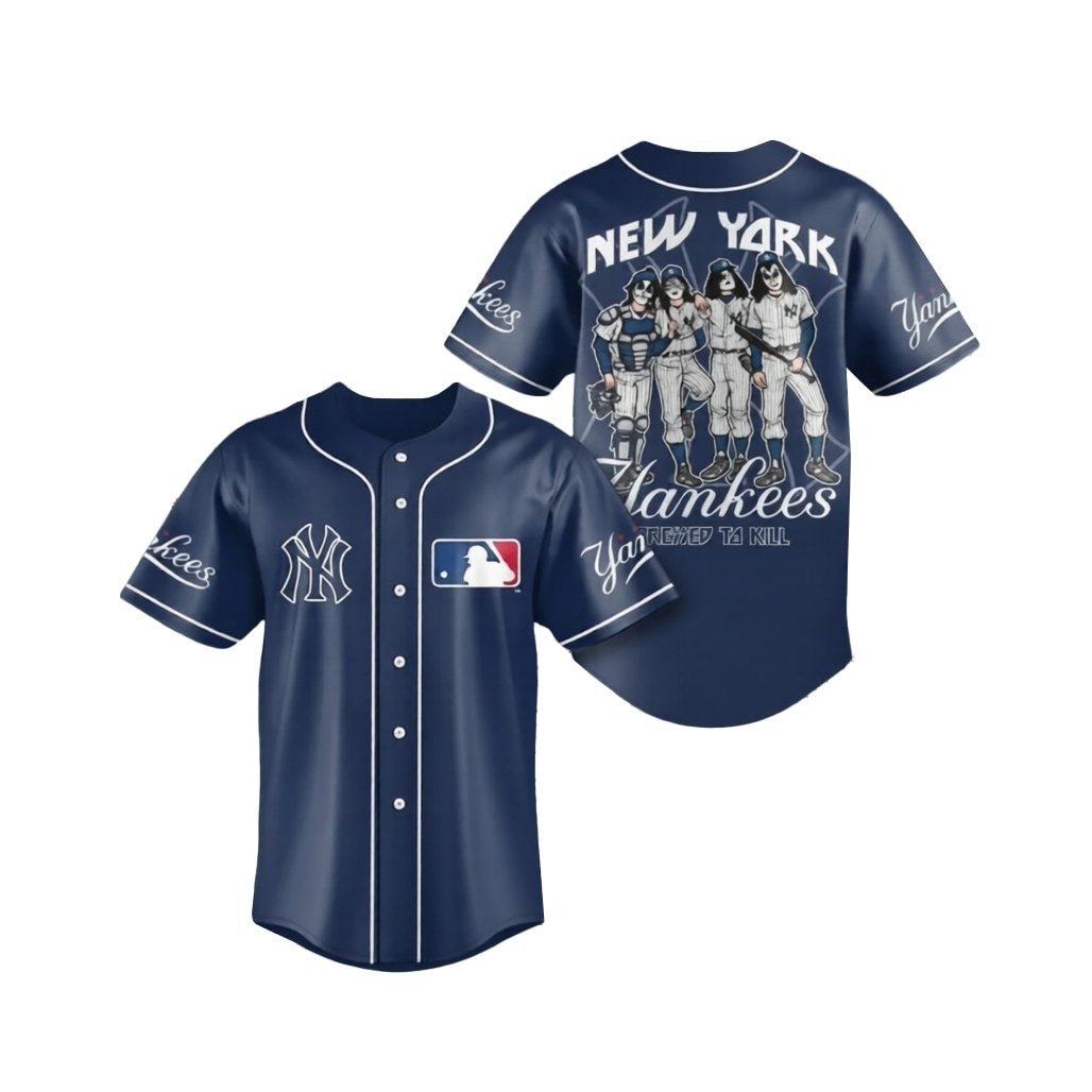 Baseball Baseball Team X Kiss Band Music Pressed To Kill Baseball Jersey