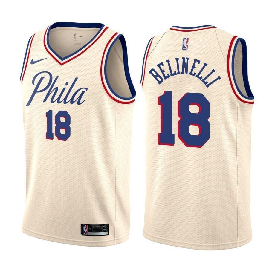 Men's Marco Belinelli 76ers City Edition Jersey Multicolor S-3XL