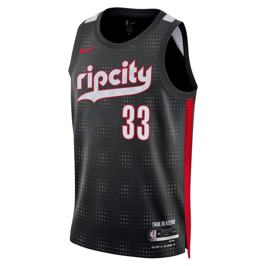 Toumani Camara 33 Portland Trail Blazers Unisex 2024/25 Swingman Player Jersey City Edition Black