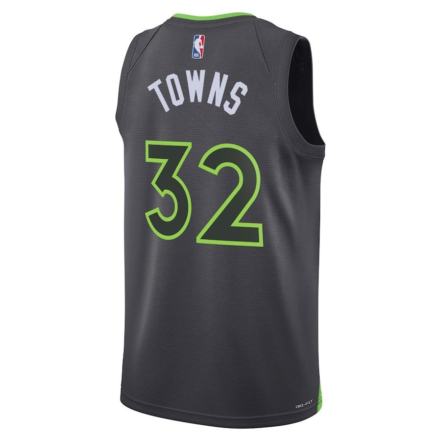 Karl-Anthony Towns 32 Minnesota Timberwolves Unisex Swingman Jersey Statement Edition Gray