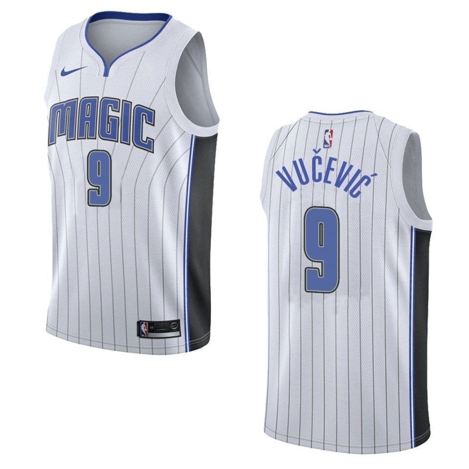 Men's Orlando Magic Nikola Vucevic #9 Association Swingman Jersey White