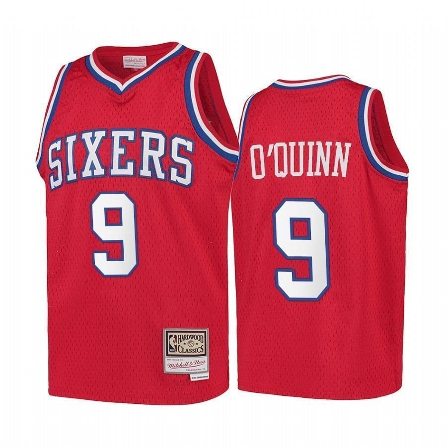 Youth Kyle O'Quinn Philadelphia 76ers Hardwood Classics Kids Jersey Red