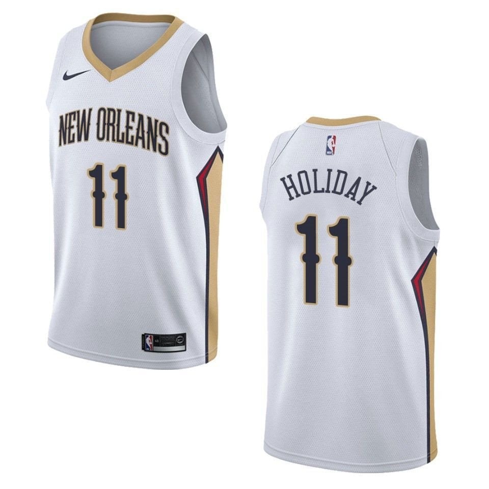 Men's Basketball Team 11 Jrue Holiday Association Swingman Jersey - White