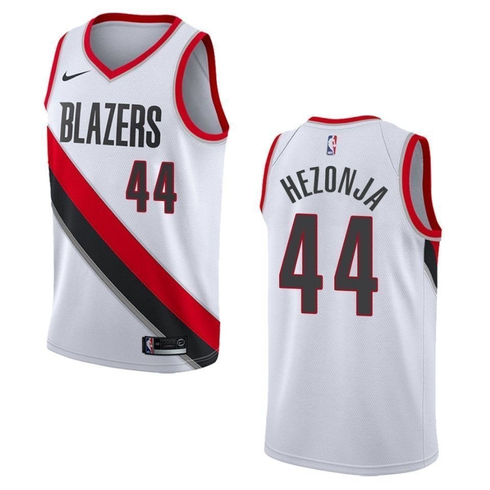 Men's Portland Trail Blazers Mario Hezonja #44 Association White Swingman Jersey