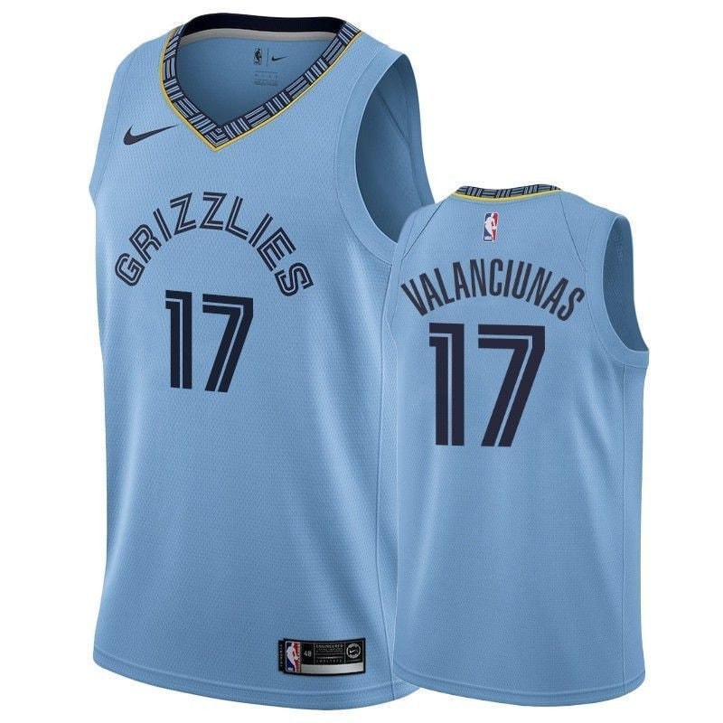 Men's Grizzlies Jonas Valanciunas #17 State Blue Basketball Jersey