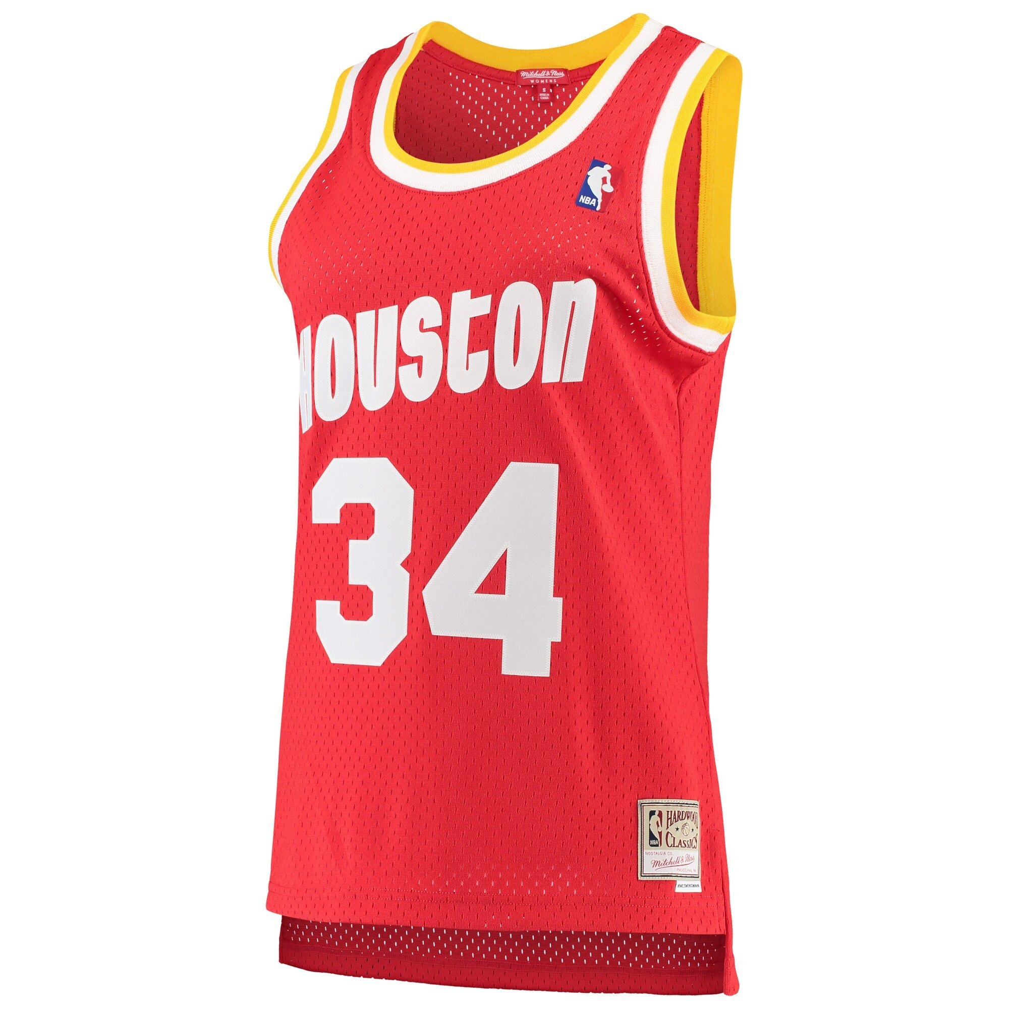 Women's Mitchell & Ness Hakeem Olajuwon Red Houston Rockets 1993-94 Hardwood Classics Swingman Jersey