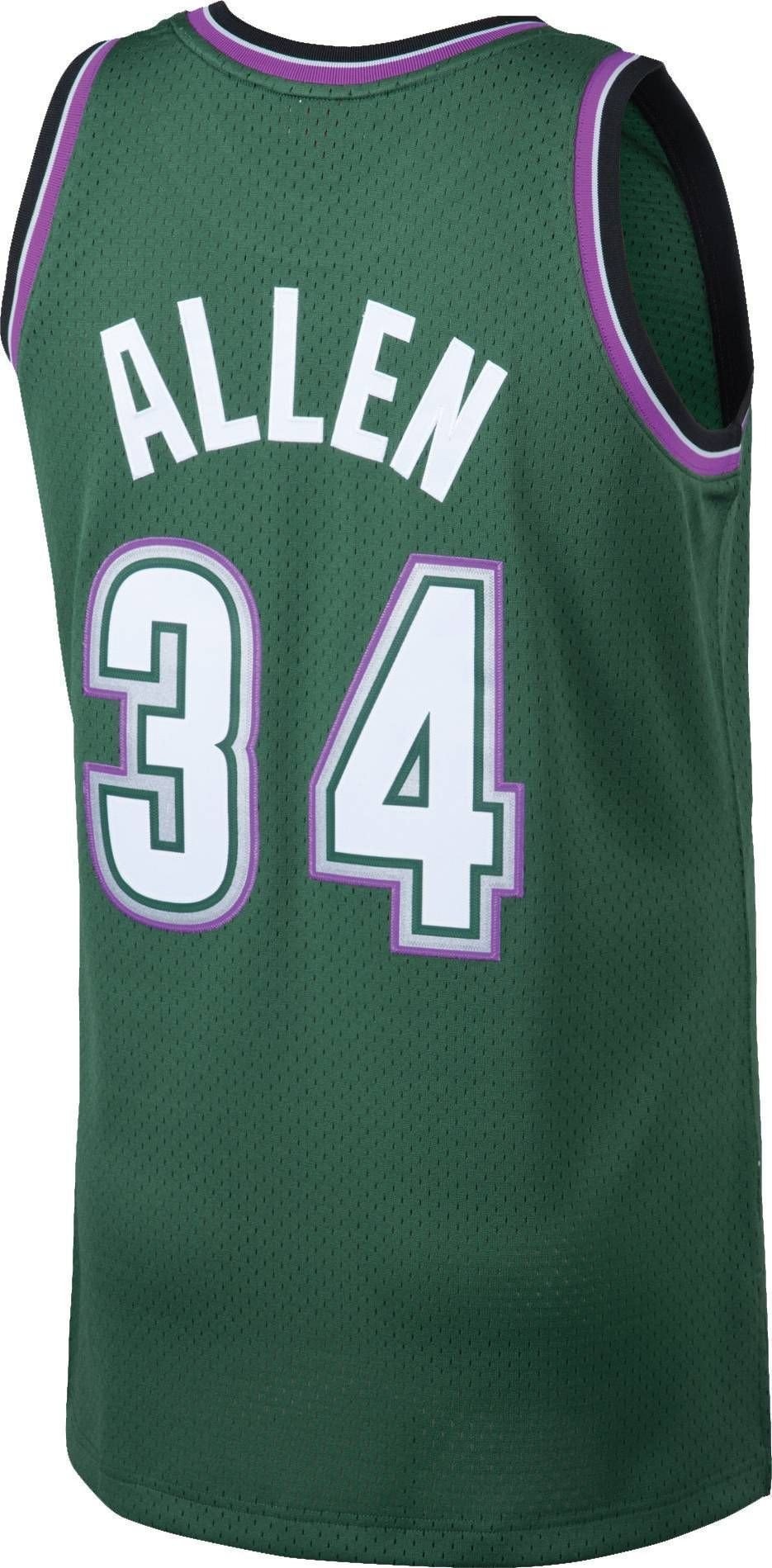 Mitchell Ness Milwaukee Bucks Ray Allen 34 Swingman Jersey Mens S-3XL Multicolor