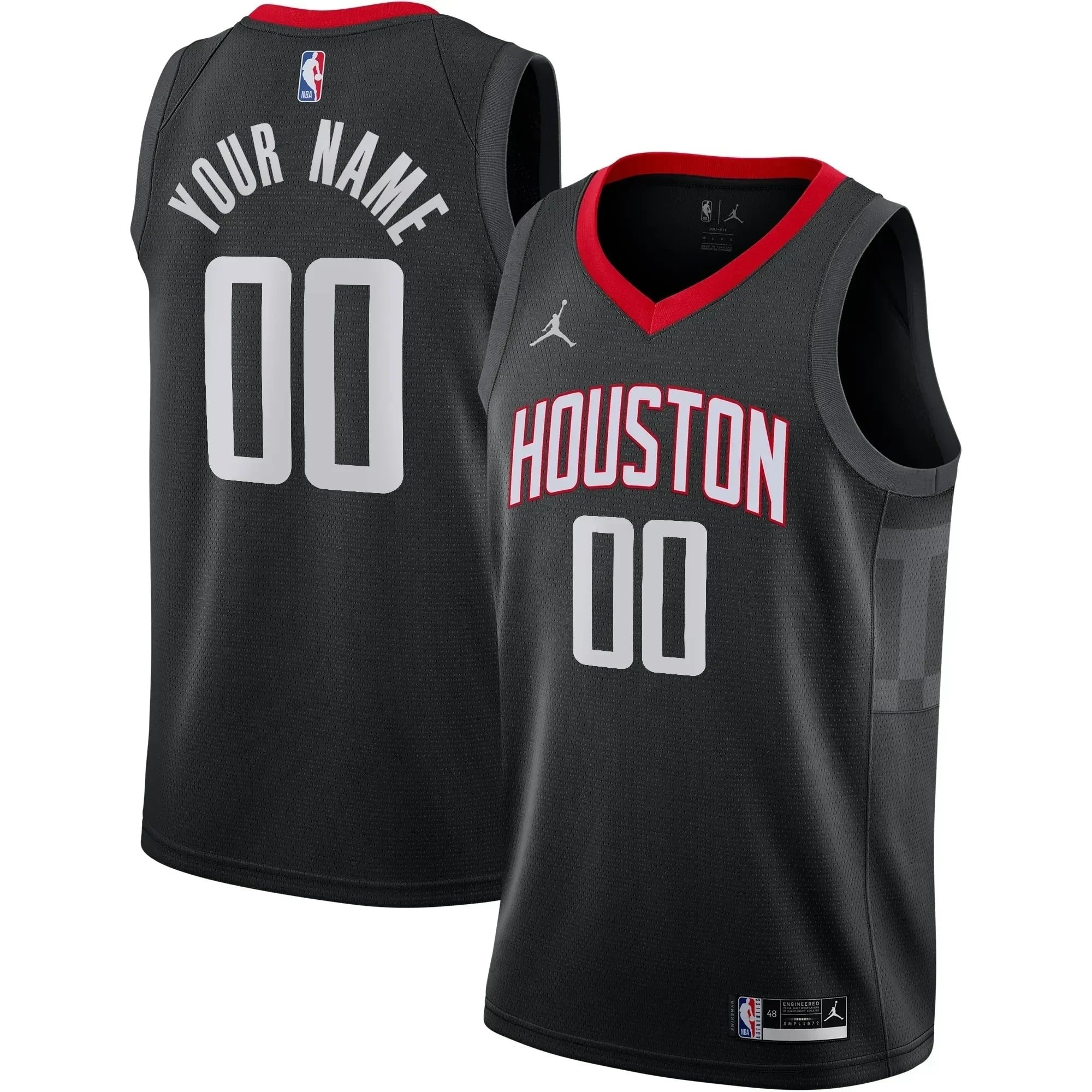 Basketball Team Swingman Custom Jersey - Statement Edition - Black