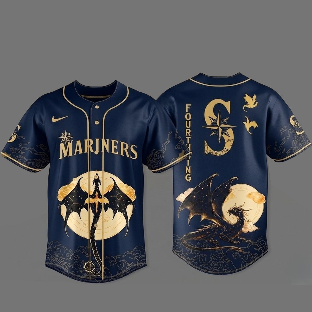 Baseball Team x Fourth Wing 2026 Dragon Moon Navy Baseball Jersey