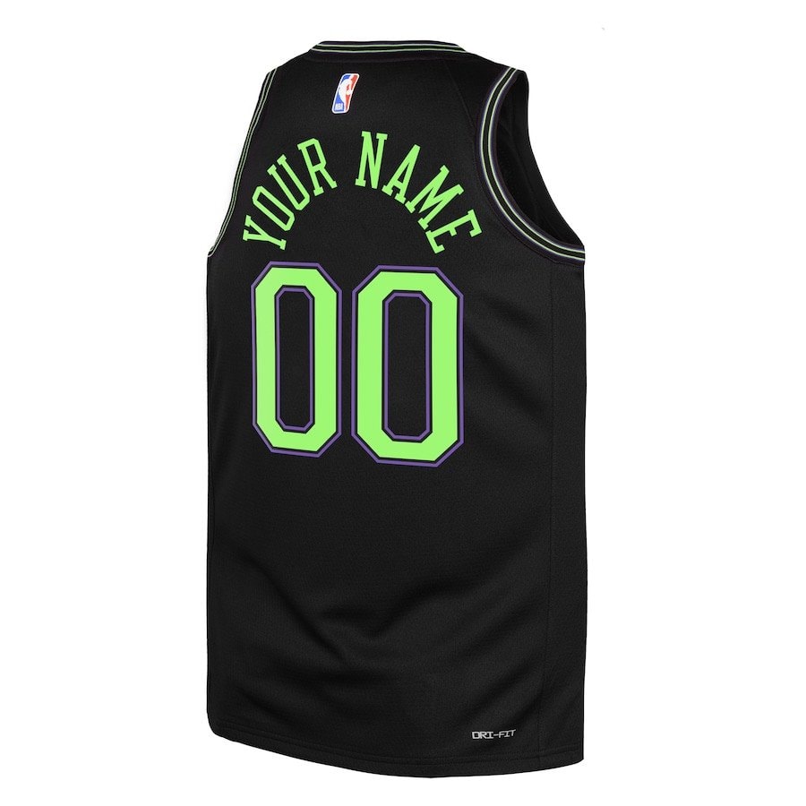 New Orleans Pelicans 2023/24 City Edition Swingman Custom Youth Jersey Black