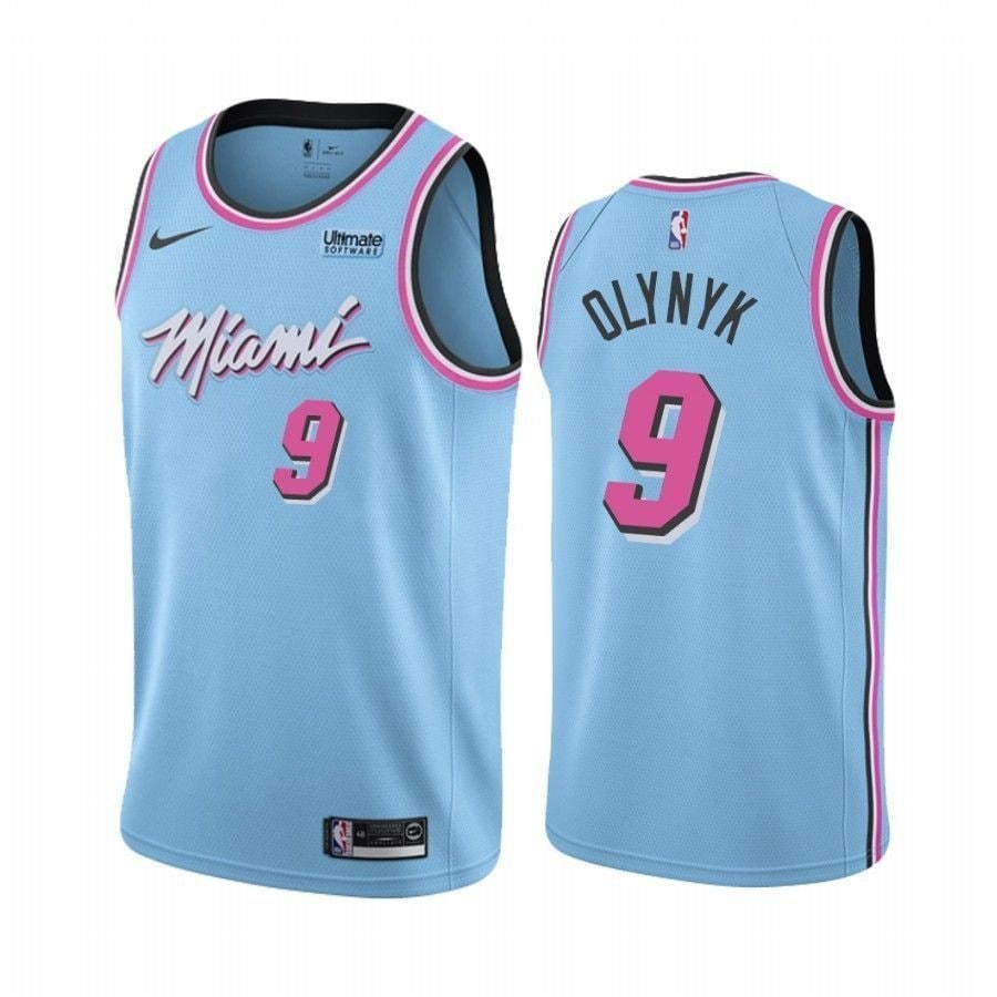 Basketball Team Kelly Olynyk 9 City Vice Night Jersey