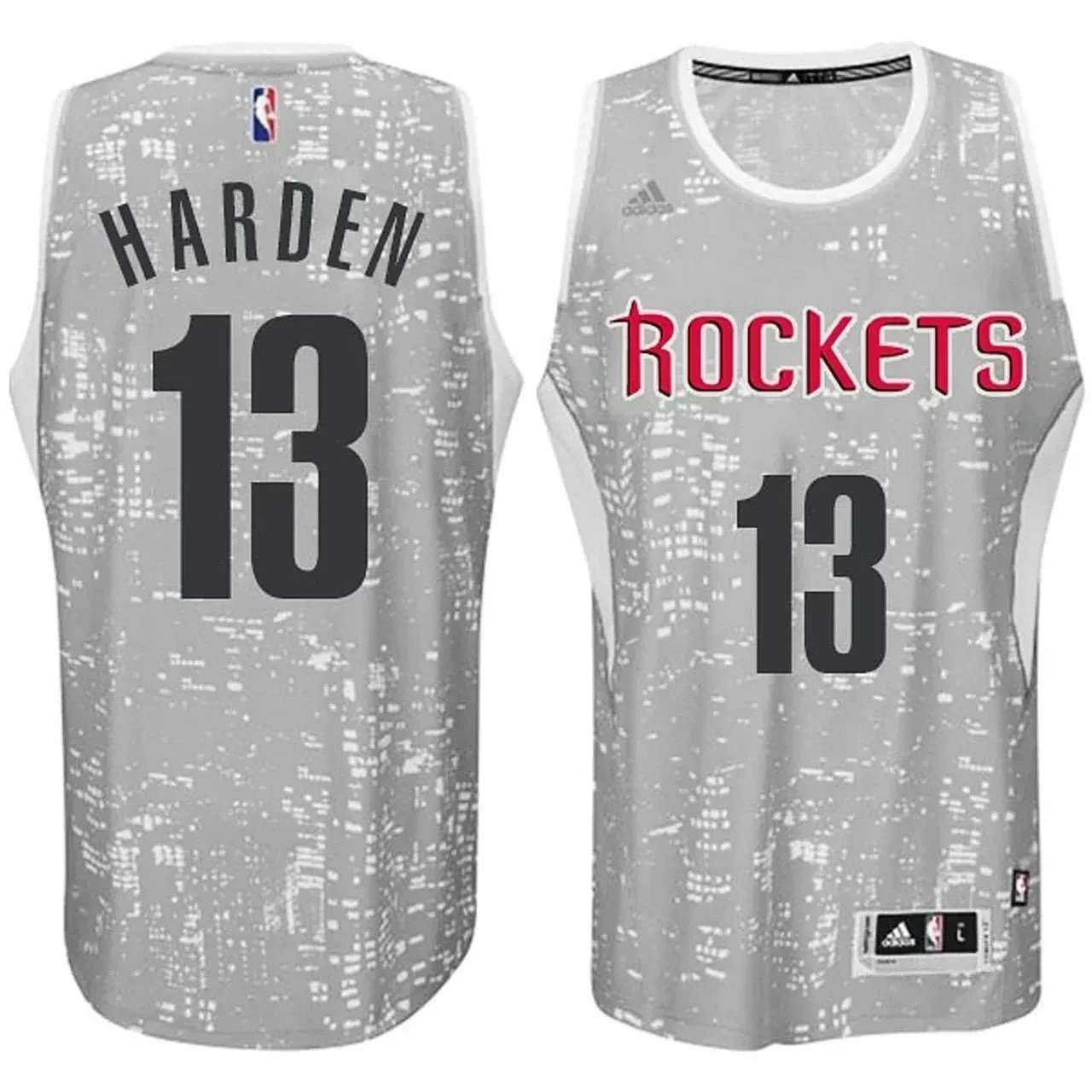 Houston Rockets James Harden Gray City Lights Swingman Jersey Men's Sizes S-3XL