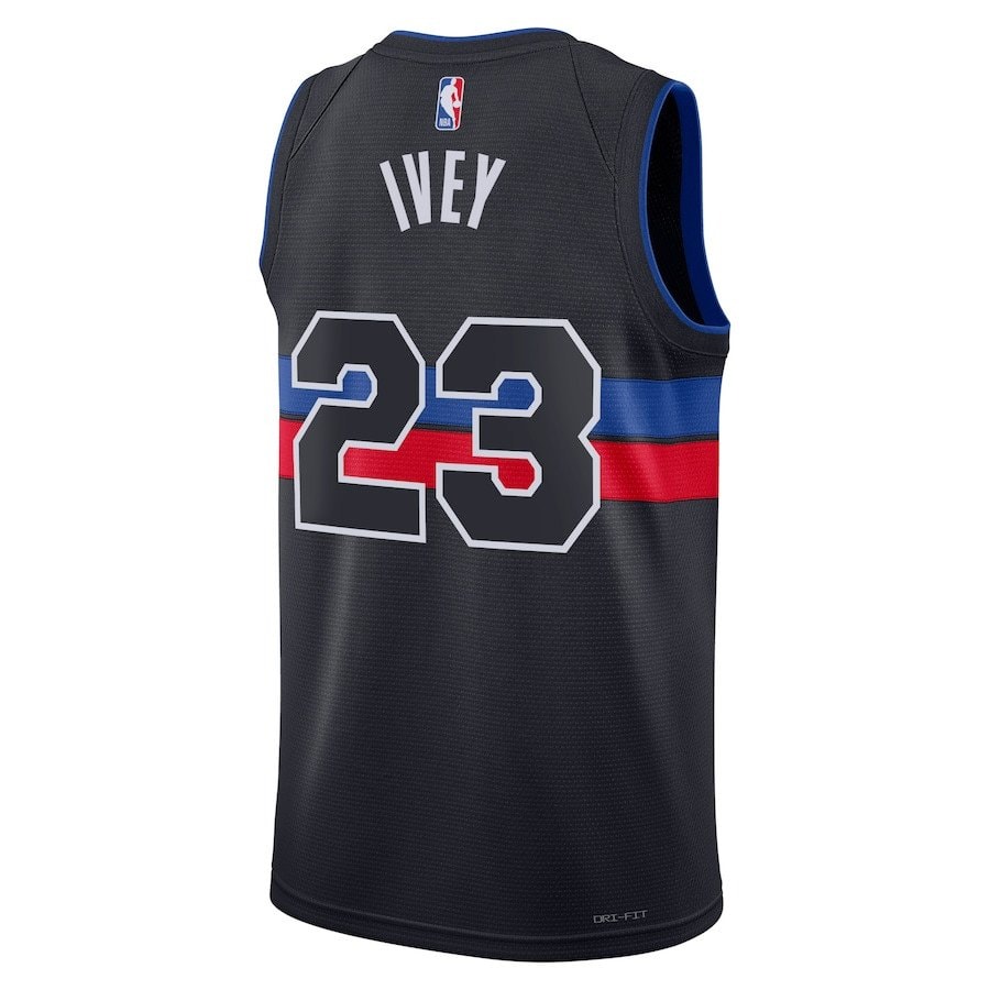 Jaden Ivey 23 Detroit Pistons Unisex Swingman Jersey Statement Edition Black