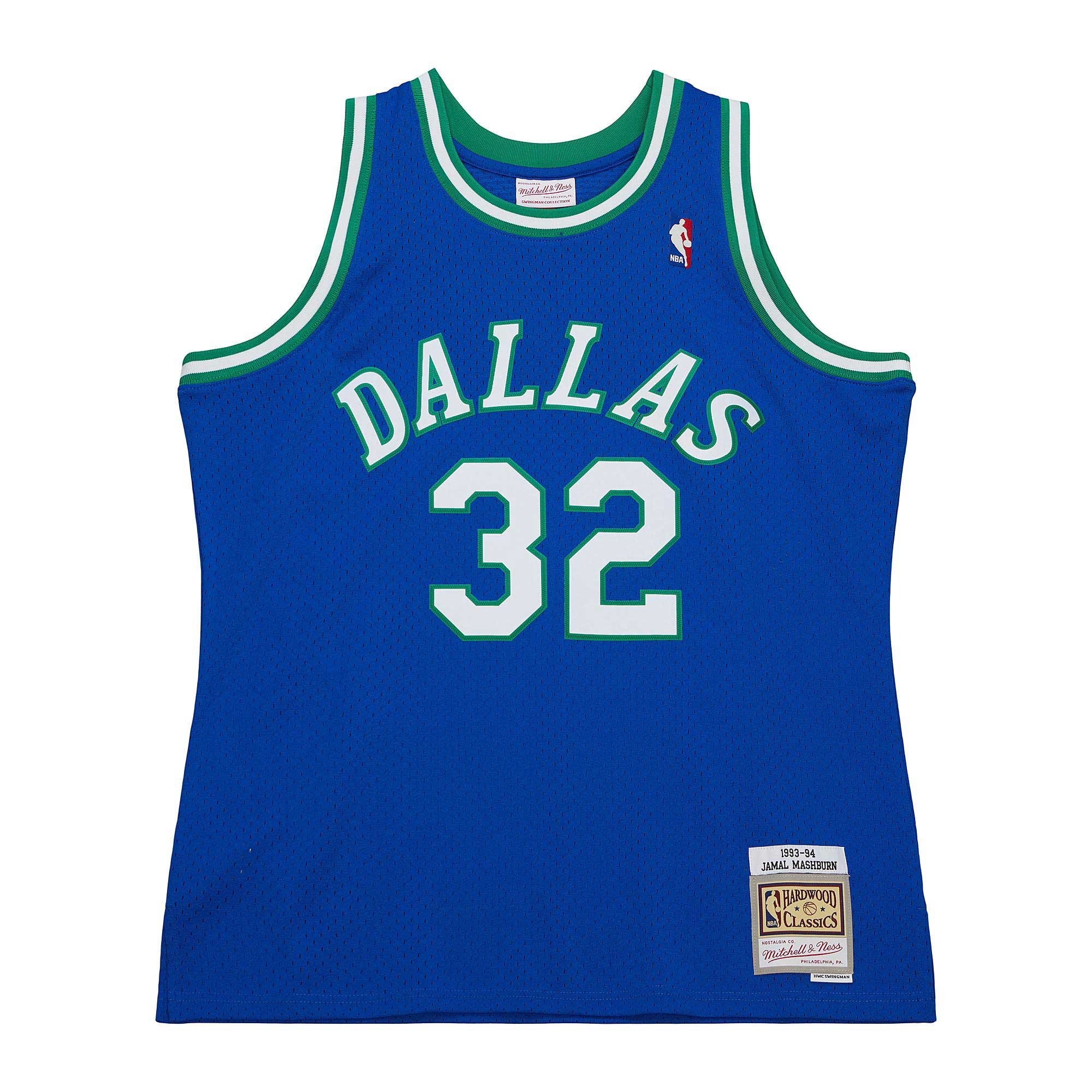 Men's Mitchell & Ness Jamal Mashburn Blue Dallas Mavericks 1993/94 Hardwood Classics Swingman Jersey