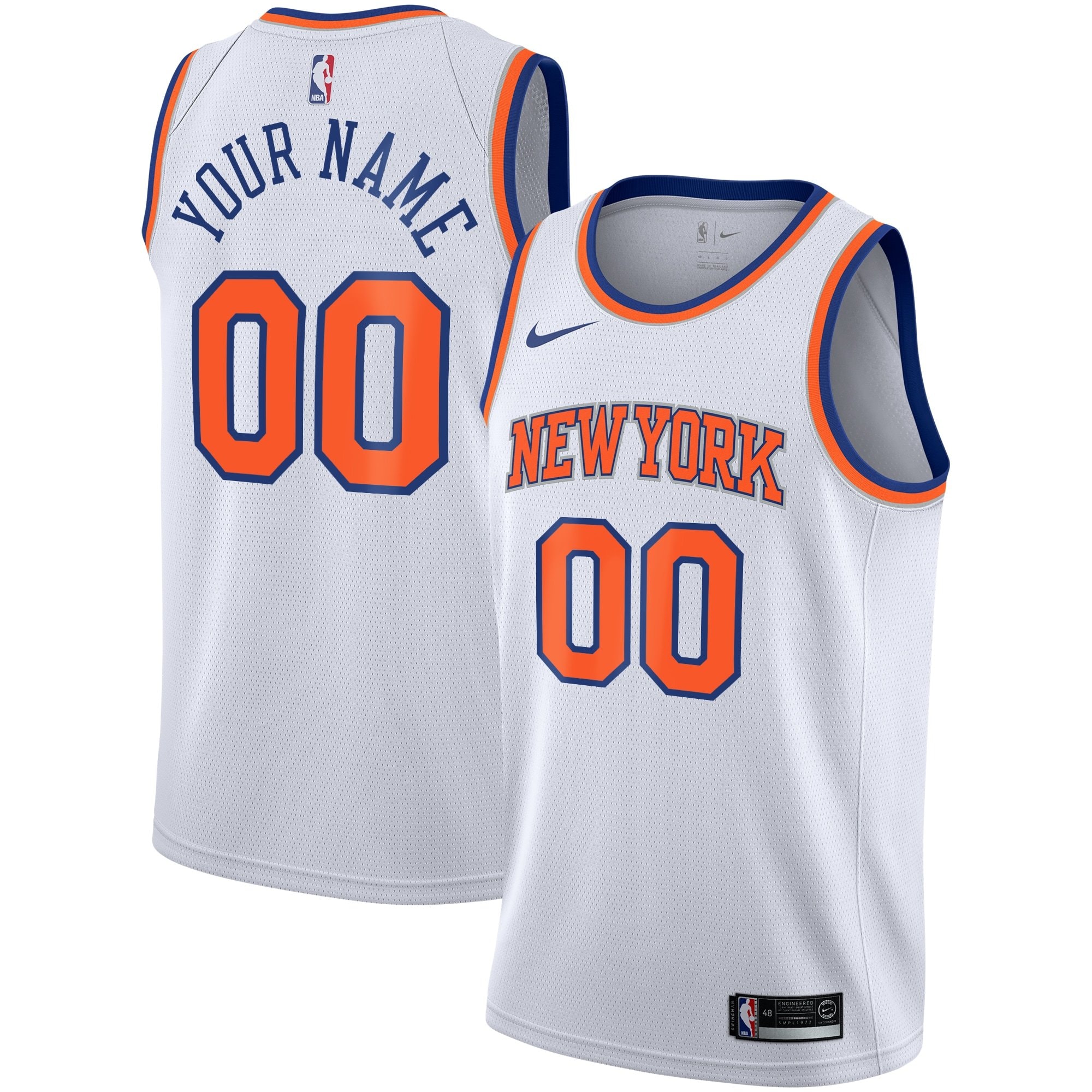 New York Knicks Association Swingman Custom Youth Jersey Multicolor Sizes S-3XL