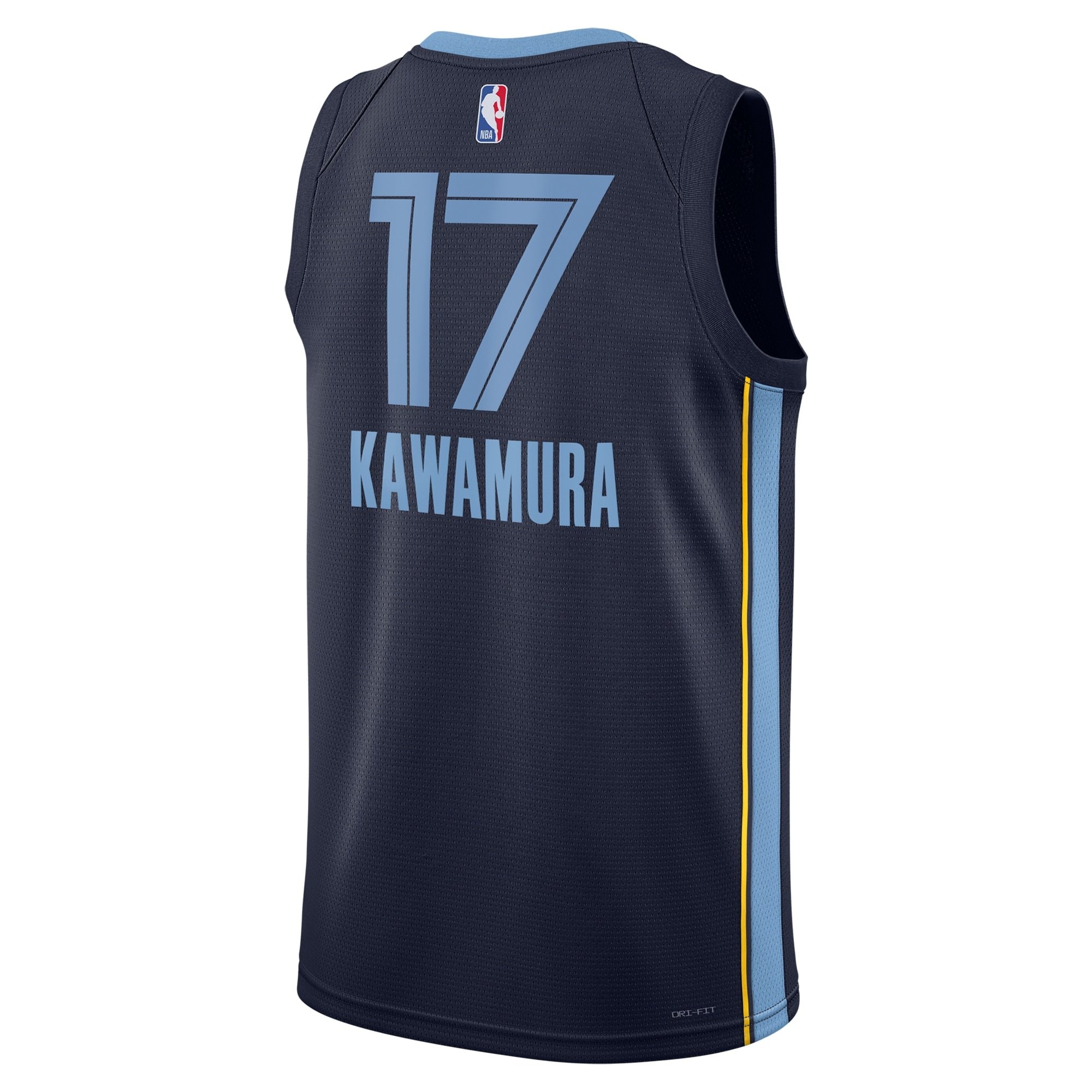 Memphis Grizzlies Icon Edition Swingman Jersey Navy Yuki Kawamura Unisex
