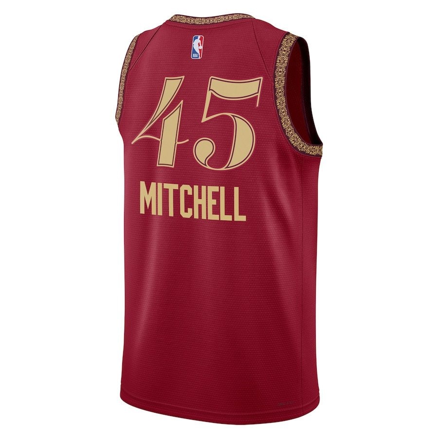 Donovan Mitchell 45 Cleveland Cavaliers 2023/24 City Edition Swingman Jersey - Wine