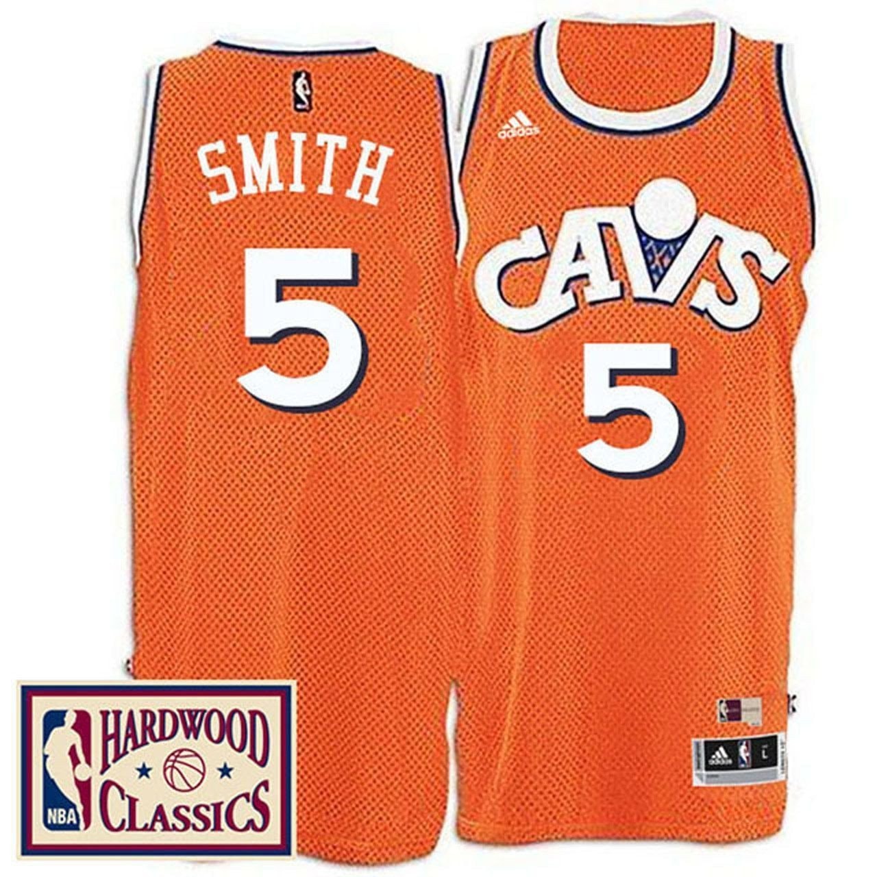 Men's Cleveland Cavaliers J.R. Smith Hardwood Classics Throwback Orange Jersey 2016-17 Season Size S-3XL