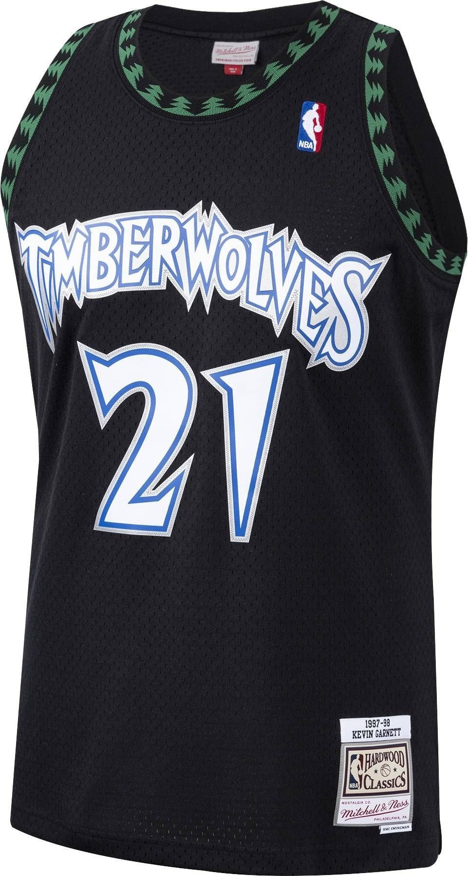Mitchell Ness Men's Minnesota Timberwolves Kevin Garnett 21 Swingman Jersey