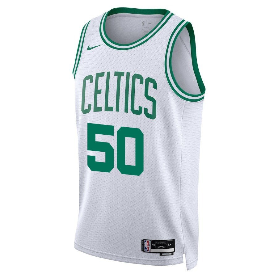 Svi Mykhailiuk #50 Boston Celtics 2024 Finals Patch Swingman Jersey Association Edition White