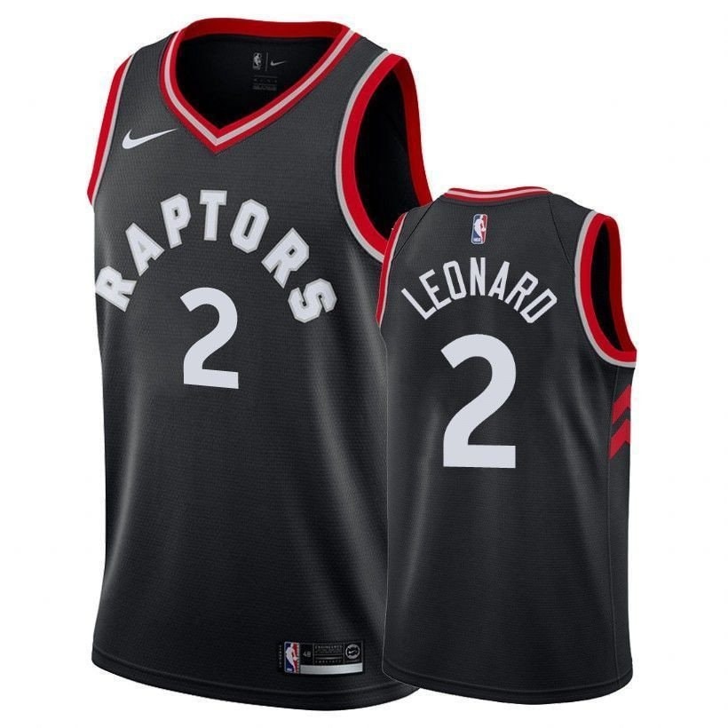 Men's Kawhi Leonard Toronto Raptors #2 Black Basketball Jersey S-3XL