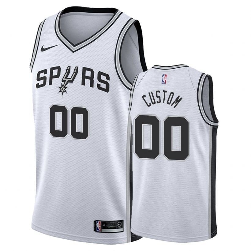 Men's Spurs Custom Association White Soccer Jersey S-3XL
