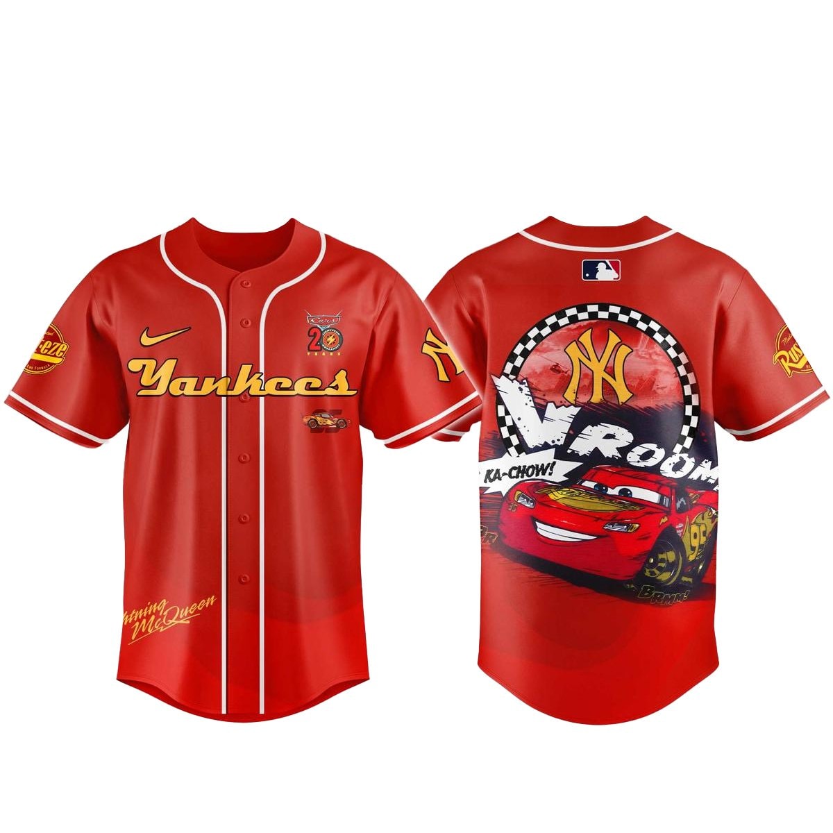Baseball Team x Cars Lightning McQueen 20th Anniversary Baseball Jersey