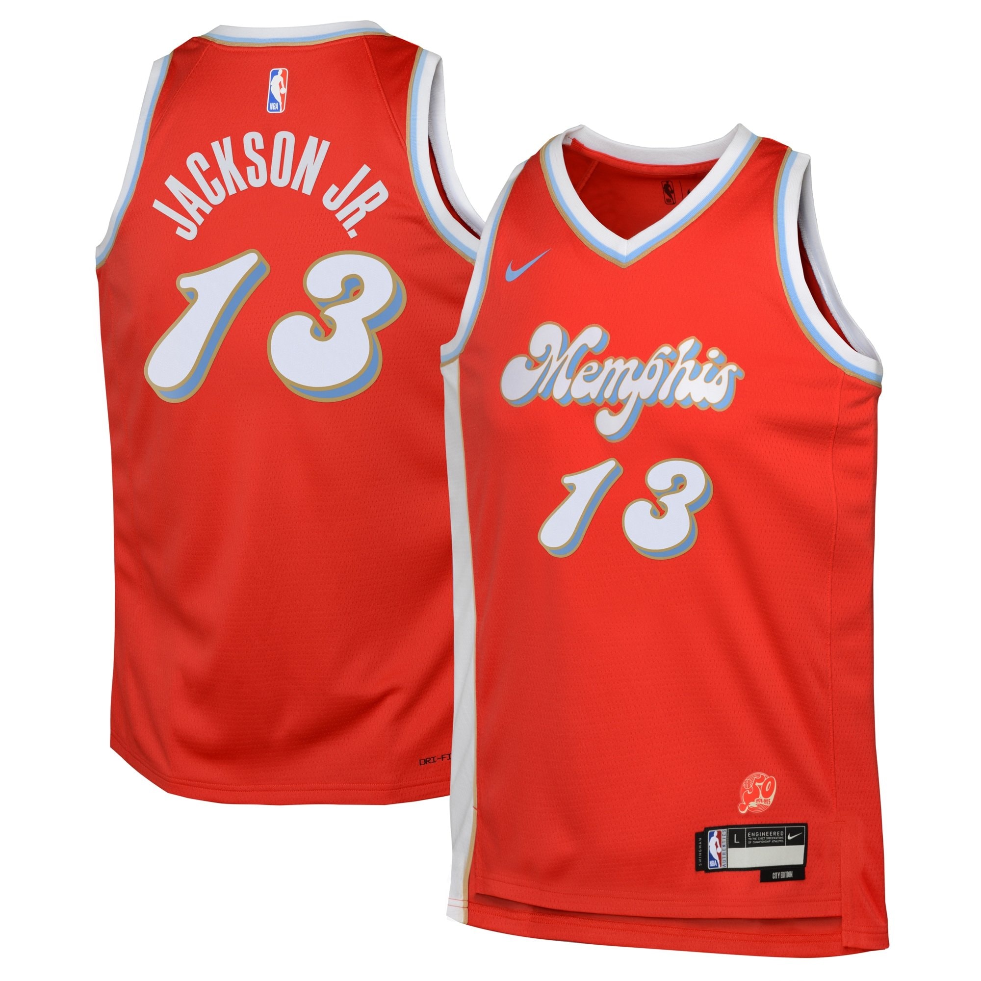 Memphis Grizzlies City Edition Swingman Jersey 2024 Red Jaren Jackson Jr Youth