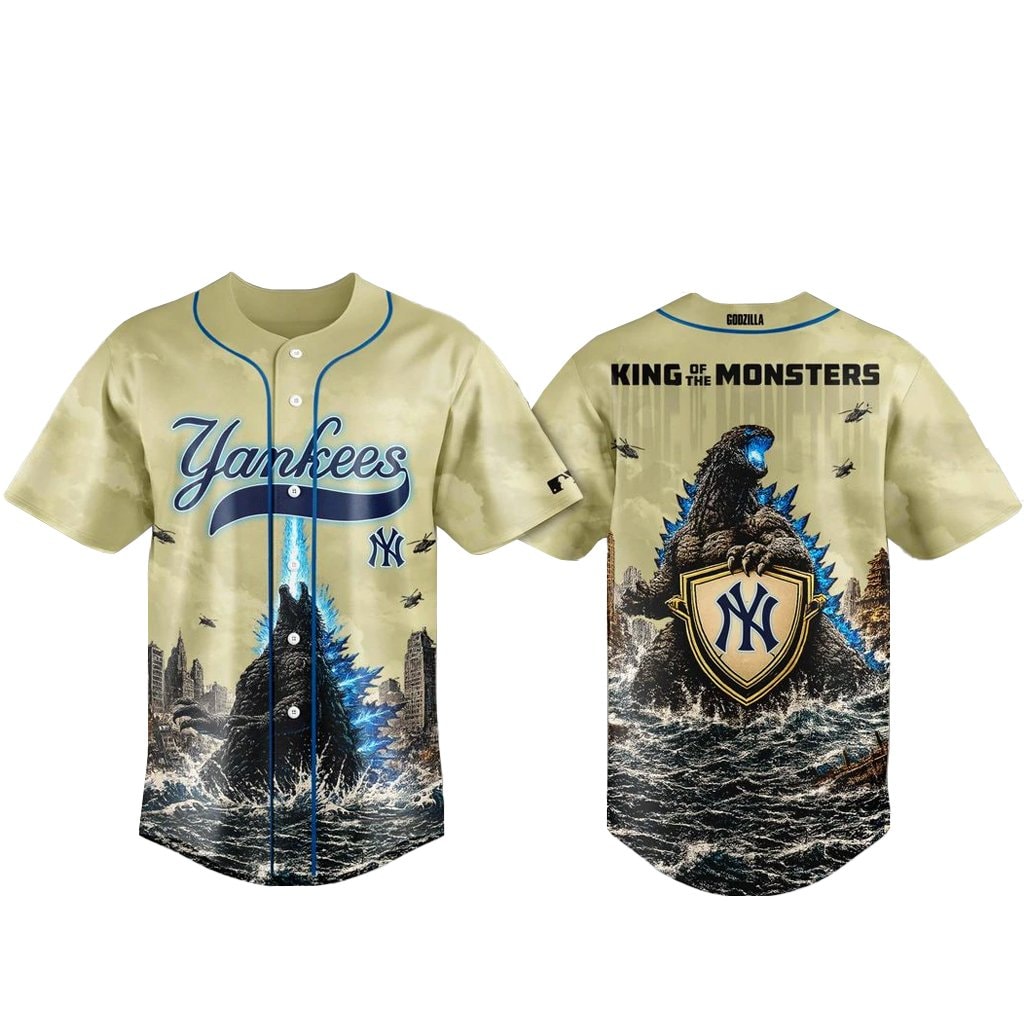 New York Yankeees x Godzilla 2026 King Of The Monsters Baseball Jersey