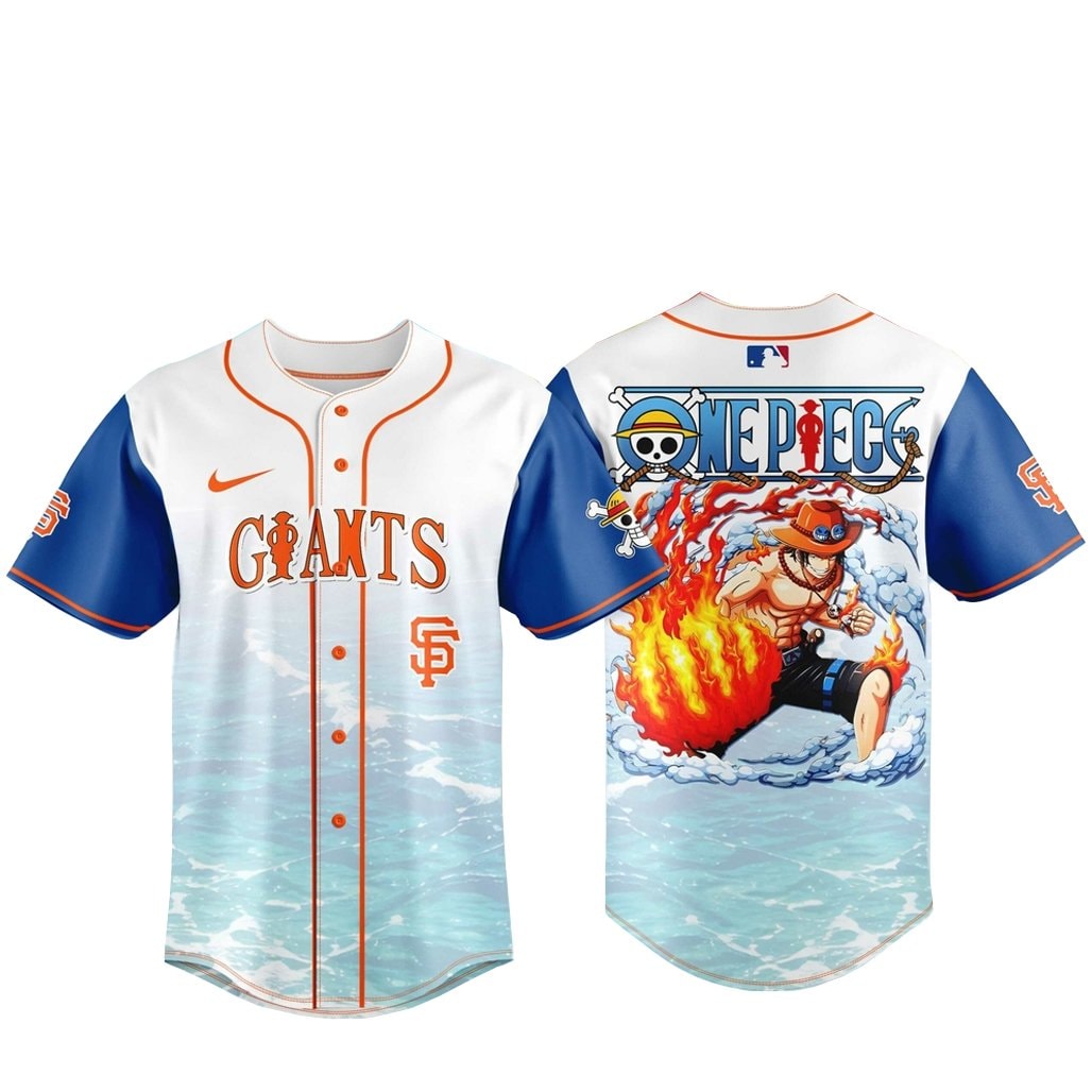 One Piece Anime x Baseball Team Portgas D. Ace Baseball Jersey