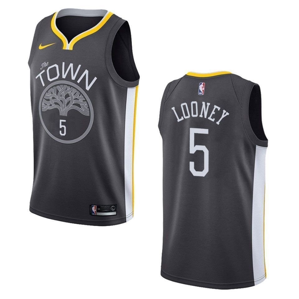 Men's Golden State Warriors Kevon Looney 5 Statement Swingman Jersey Black