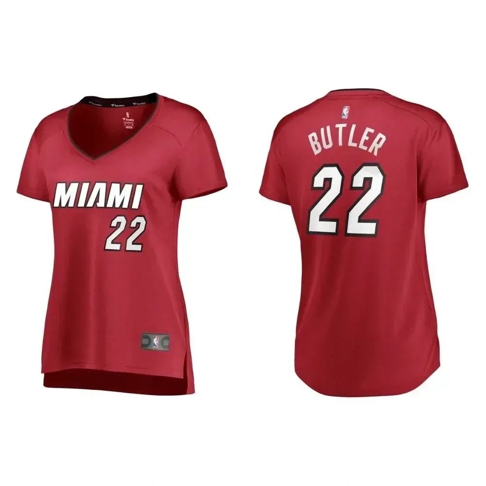 Women's Miami Heat Jimmy Butler Red State Jersey - 100% Polyester, Sizes S-3XL