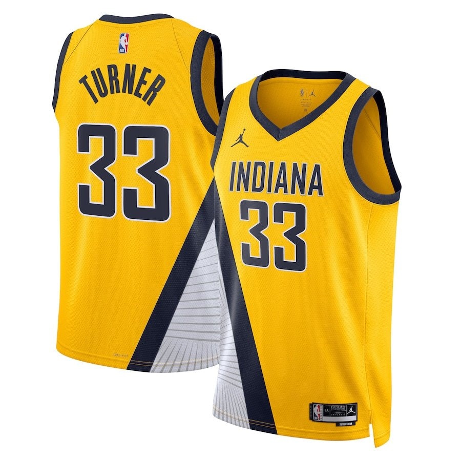 Myles Turner 33 Indiana Pacers Unisex Swingman Jersey Statement Edition Gold