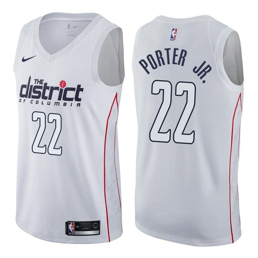 Basketball Team Male Otto Porter Jr. 22 City Edition White Jersey