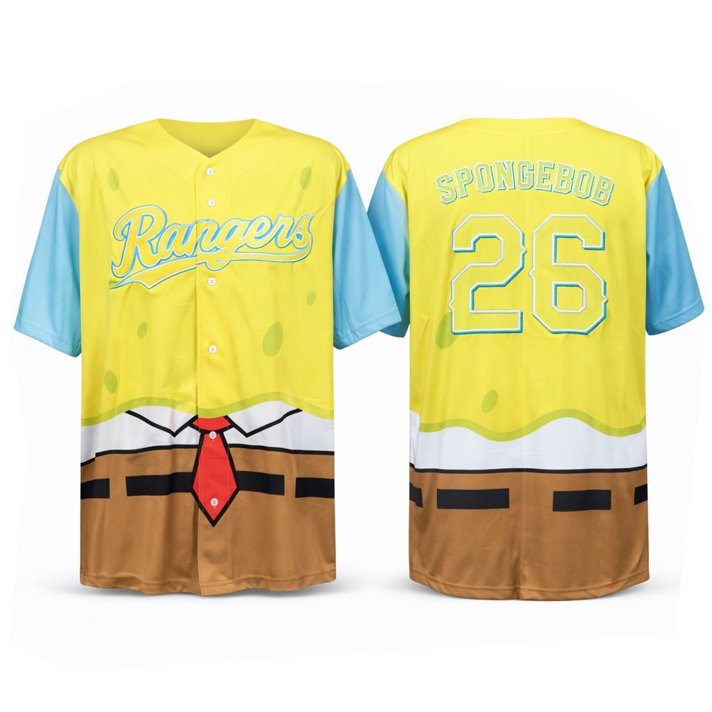 Custom Name and Number Baseball Team x Spongebob SquarePants 2026 Baseball Jersey