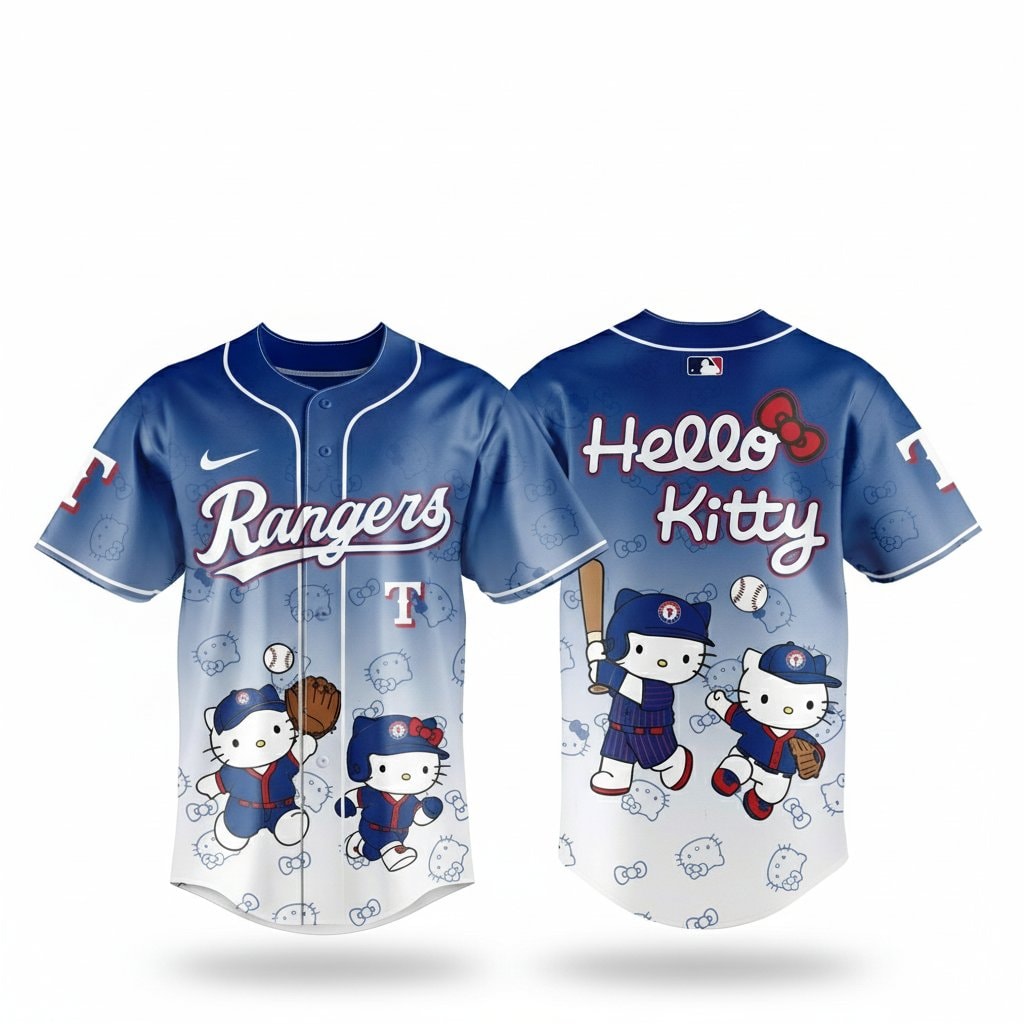 Baseball Team Hello Kitty Night 2026 Blue White Baseball Jersey