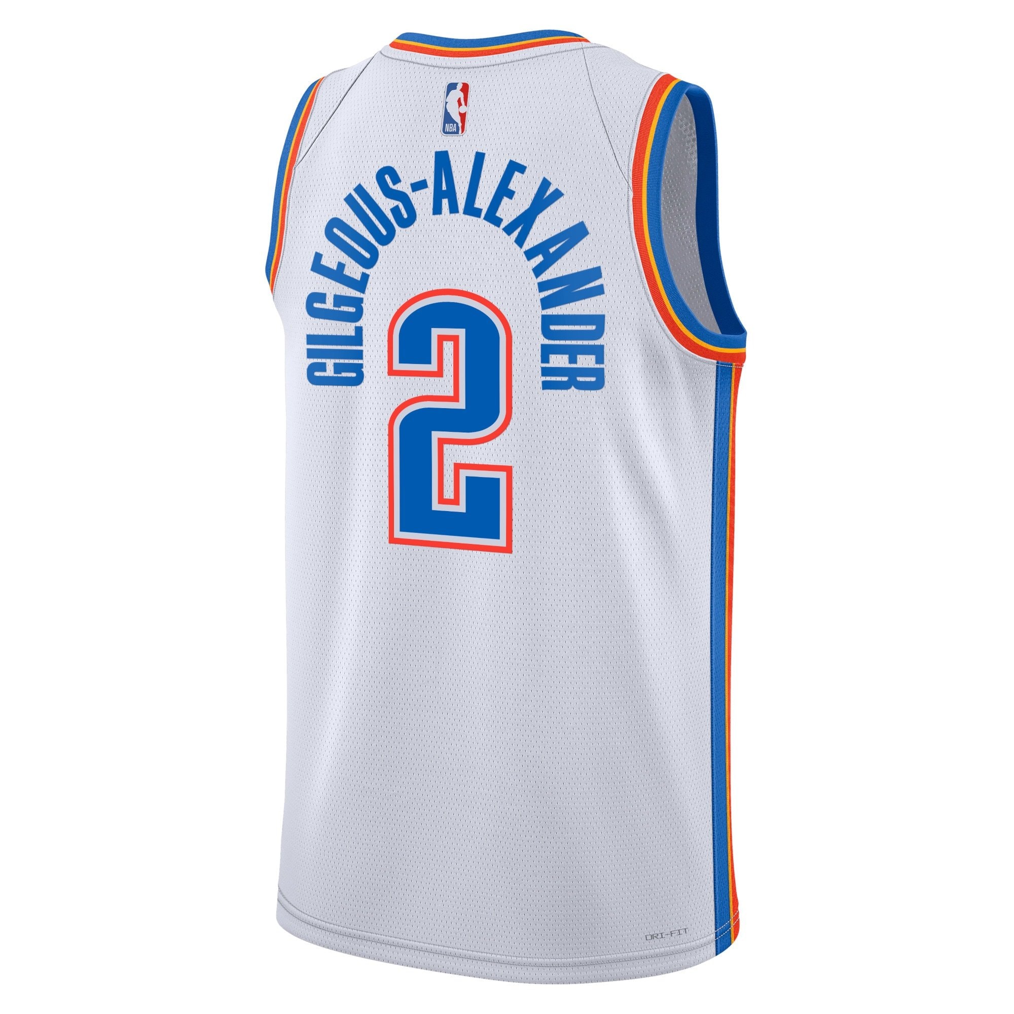 Oklahoma City Thunder Association Edition Swingman Jersey White Shai Gilgeous-Alexander Unisex